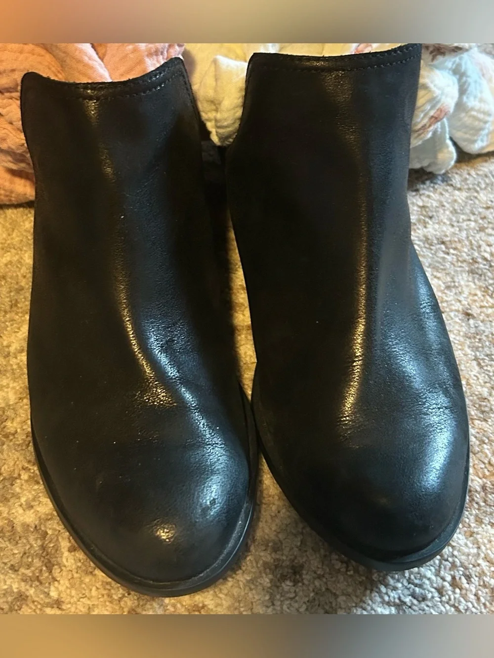 Sorel Black Suede Cutout Ankle Bootie